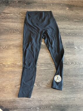 lululemon athletica cropped Black High-Waist Leggings with Pure Barre Logo